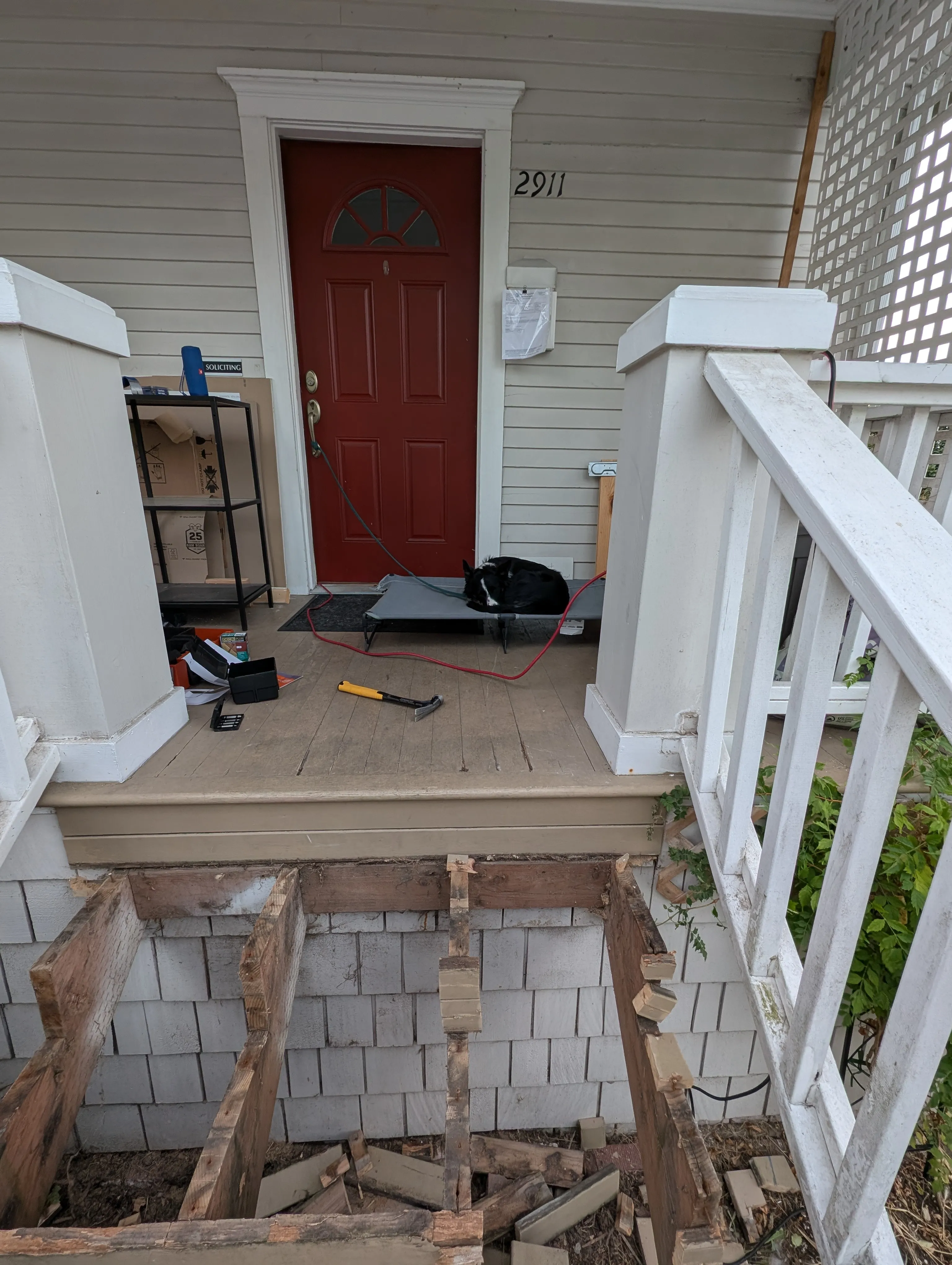 Replace porch treads and risers 3