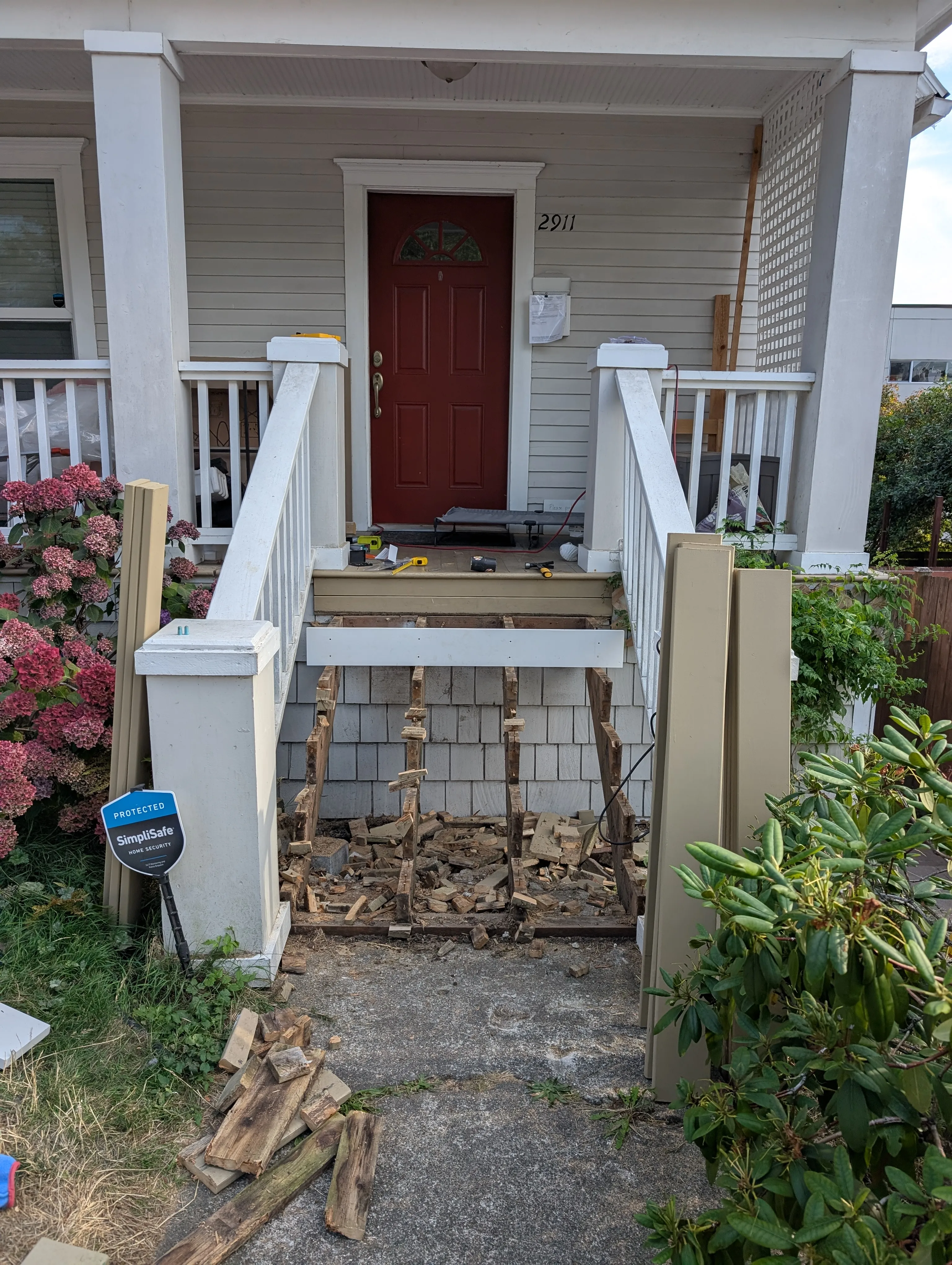 Replace porch treads and risers 5