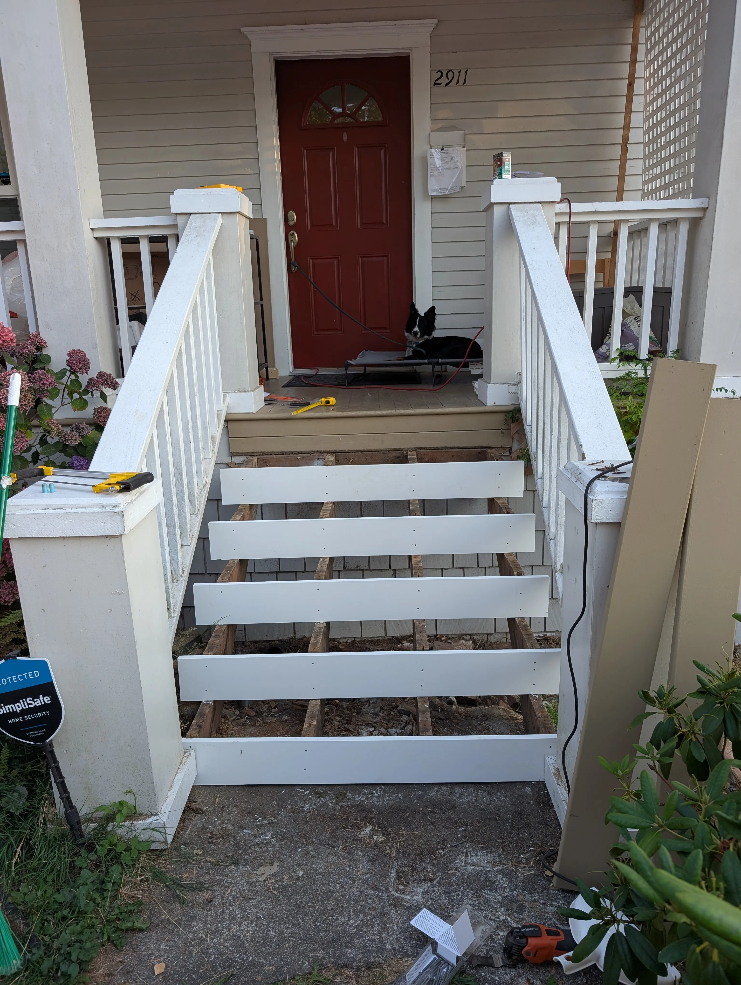 Replace porch treads and risers 6